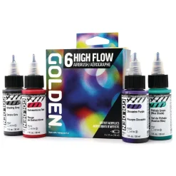 Golden - High Flow, Set di colori acrilici per aerografo