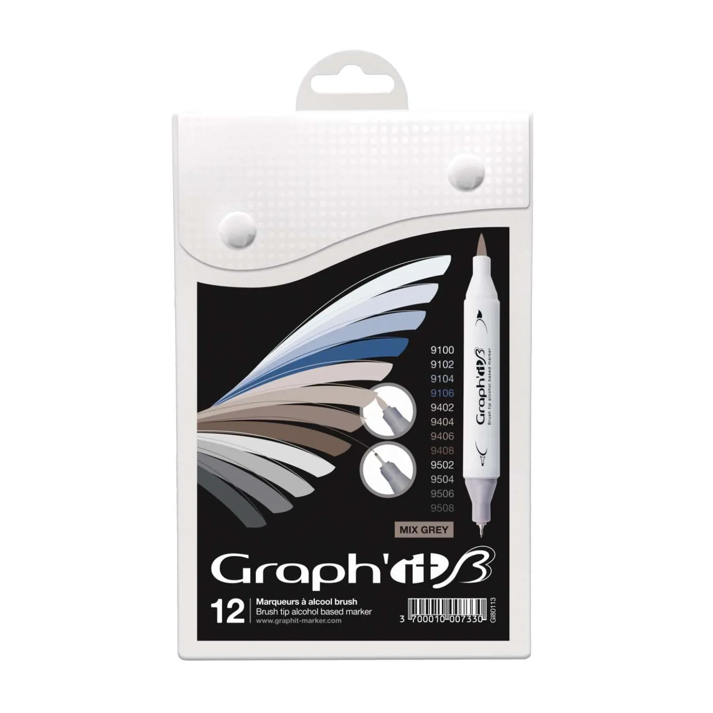 Graph'IT - Set tematici da 12 marker Brush Tip