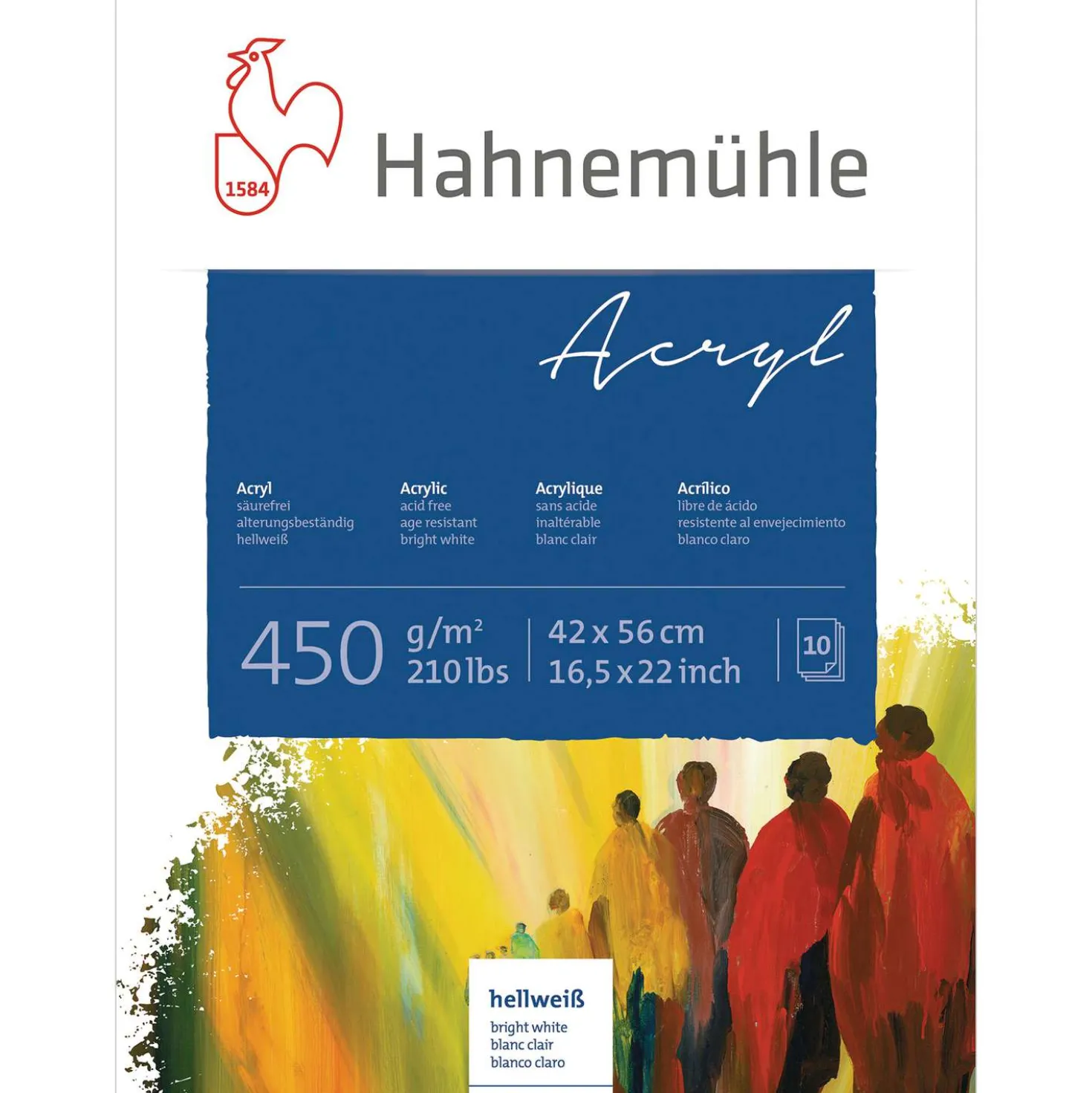 Hahnemühle - Acryl, Blocco per acrilico 450 g/mq