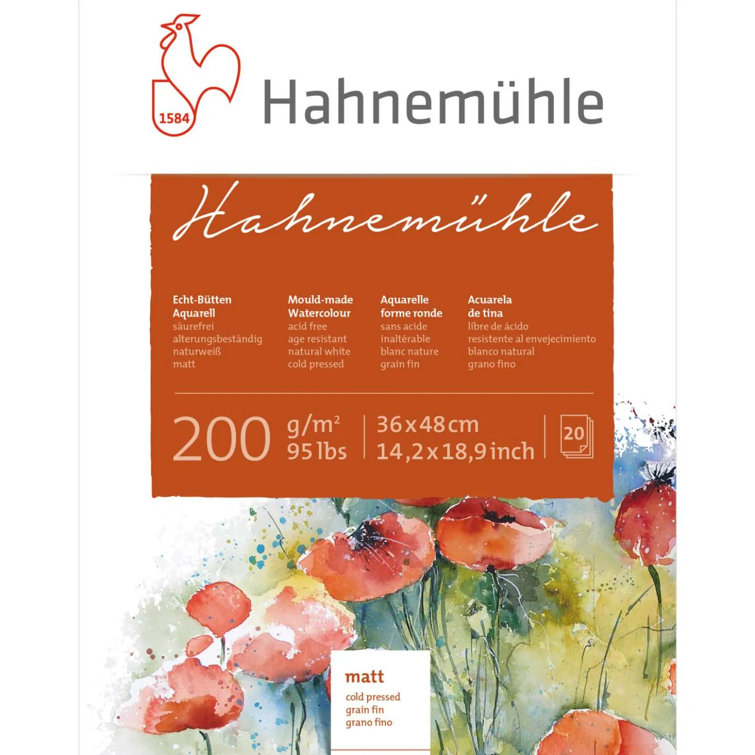 Hahnemühle 200 g/m² blocco