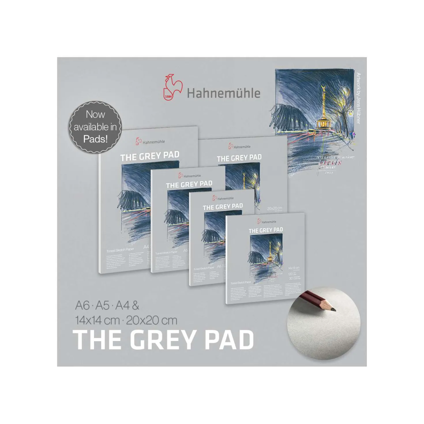 Hahnemühle - The Grey Pad, blocco per schizzi