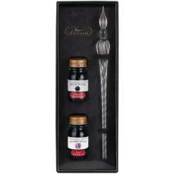 Herbin - Set con pennini in vetro e inchiostro