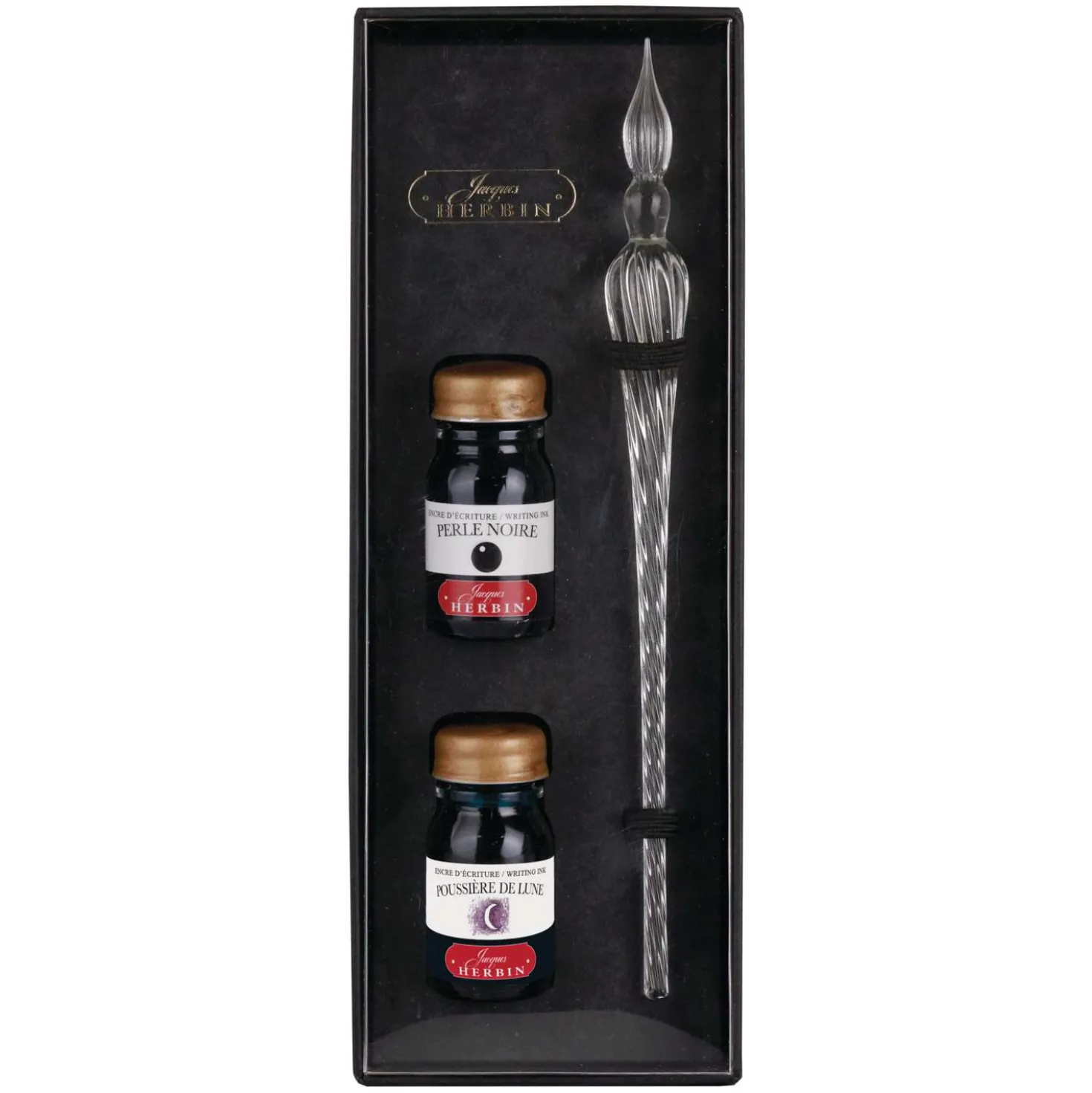 Herbin - Set con pennini in vetro e inchiostro