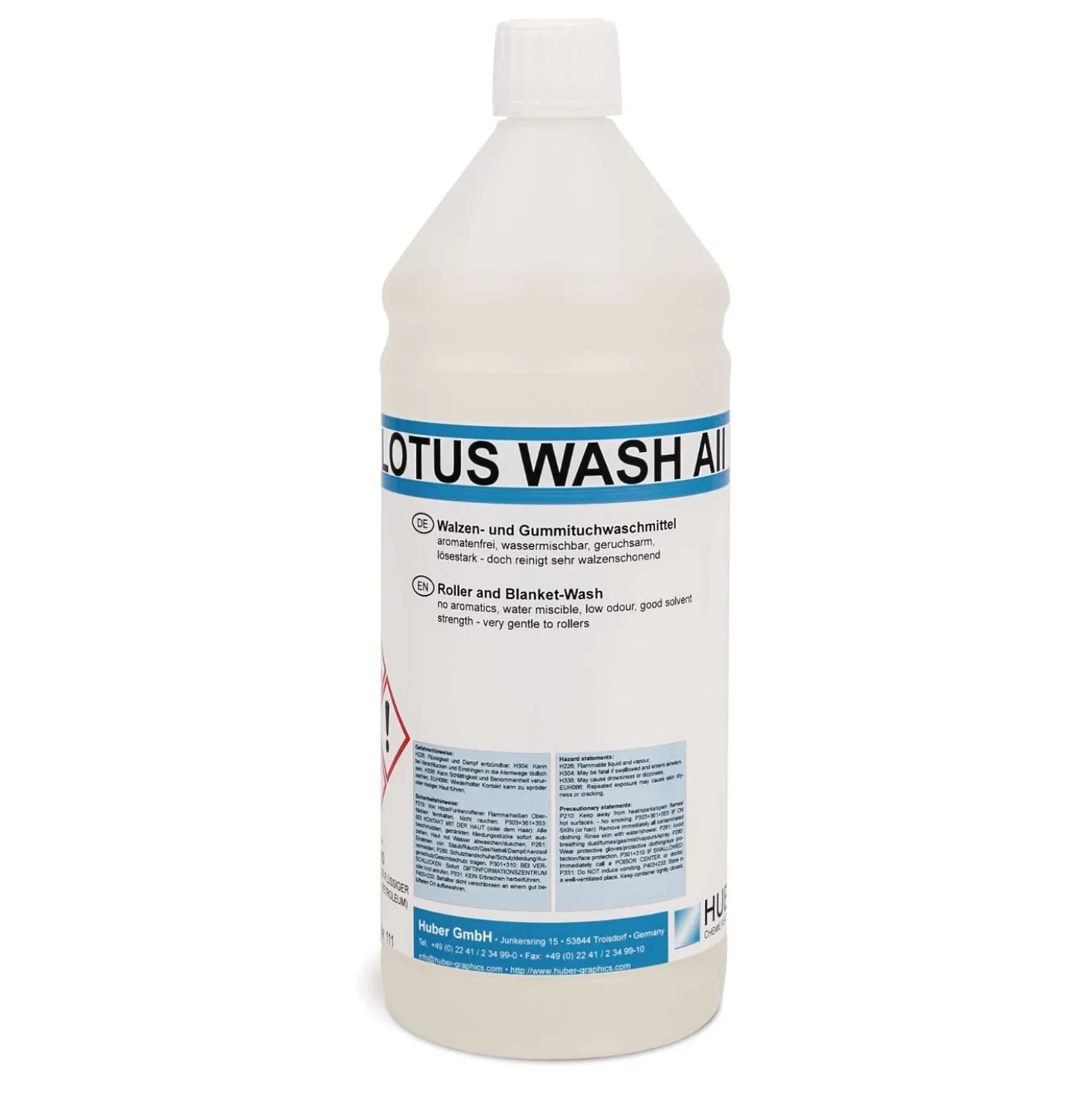 Huber - Lotus-Wash, Detergente per rulli inchiostratori