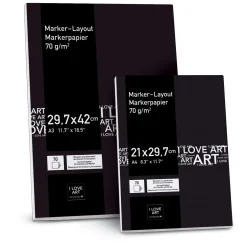 I Love Art- Blocco per layout con marker
