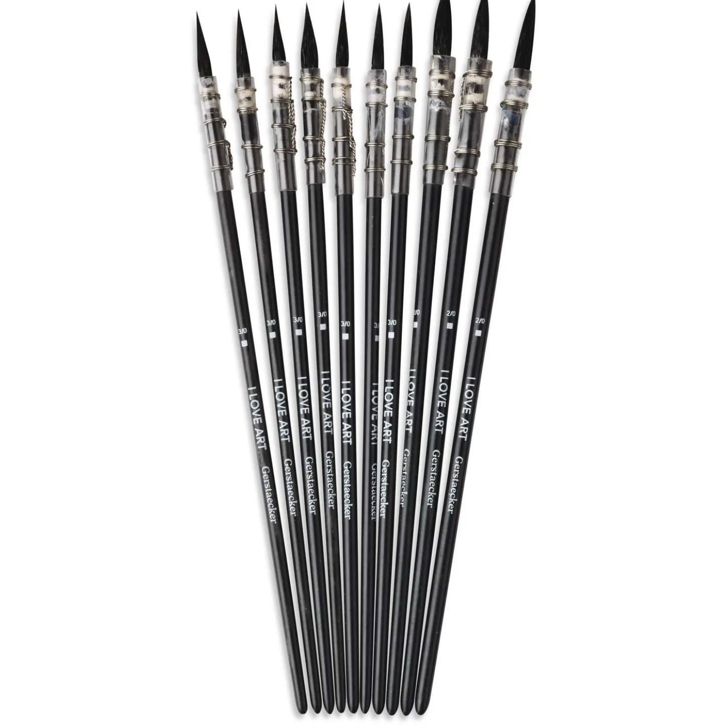 I Love Art - Set con 10 pennelli per acquerello