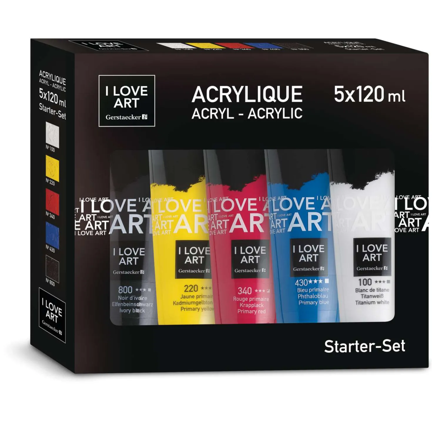 I Love Art- Set di colori acrilici