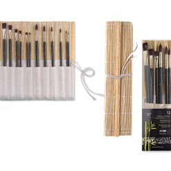 I Love Art - Set pennelli per acrilico in astuccio di bambù