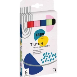 Kreul - Triton Acrylic Marker, Set medium da 6