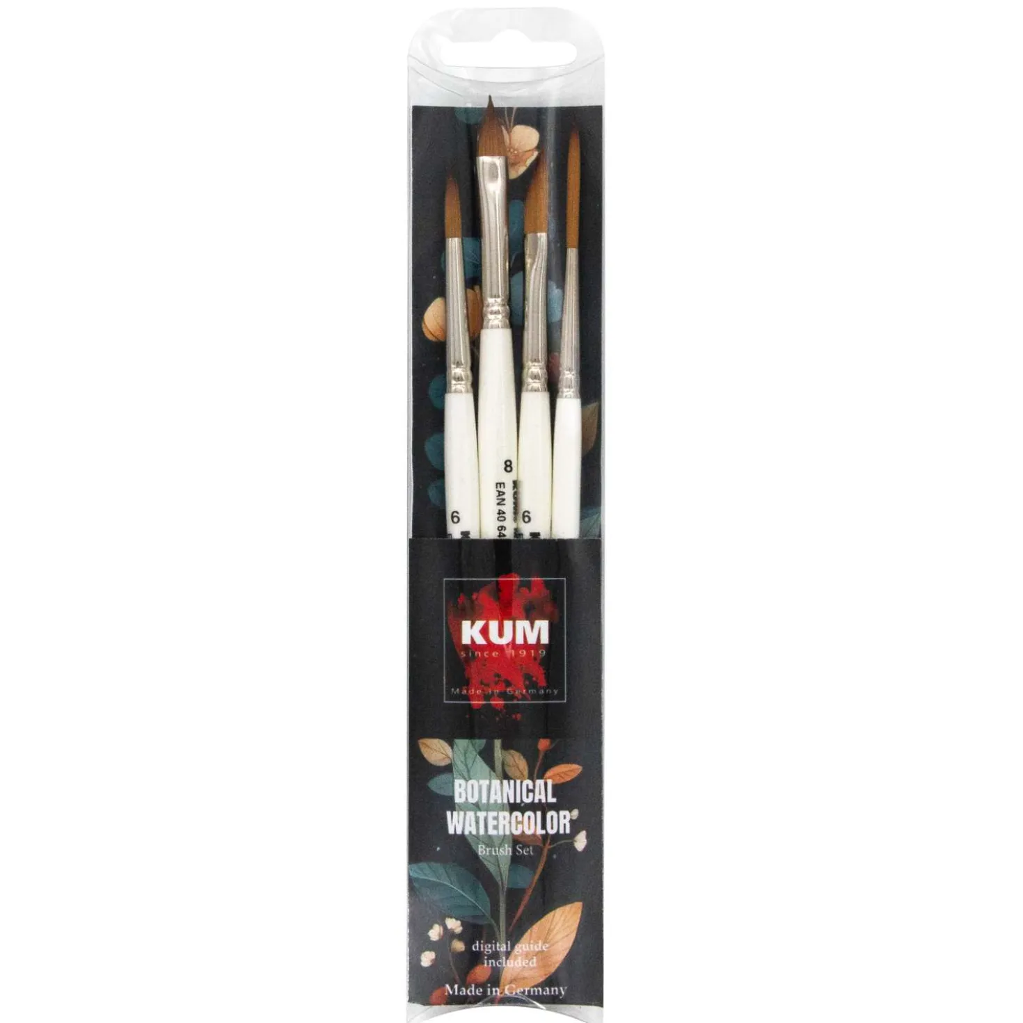 Kum - Botanical Aquarell, Set di 4 pennelli per acquerello