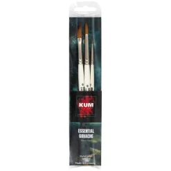Kum - Memory Point, Essential Gouache, Set di 3 pennelli