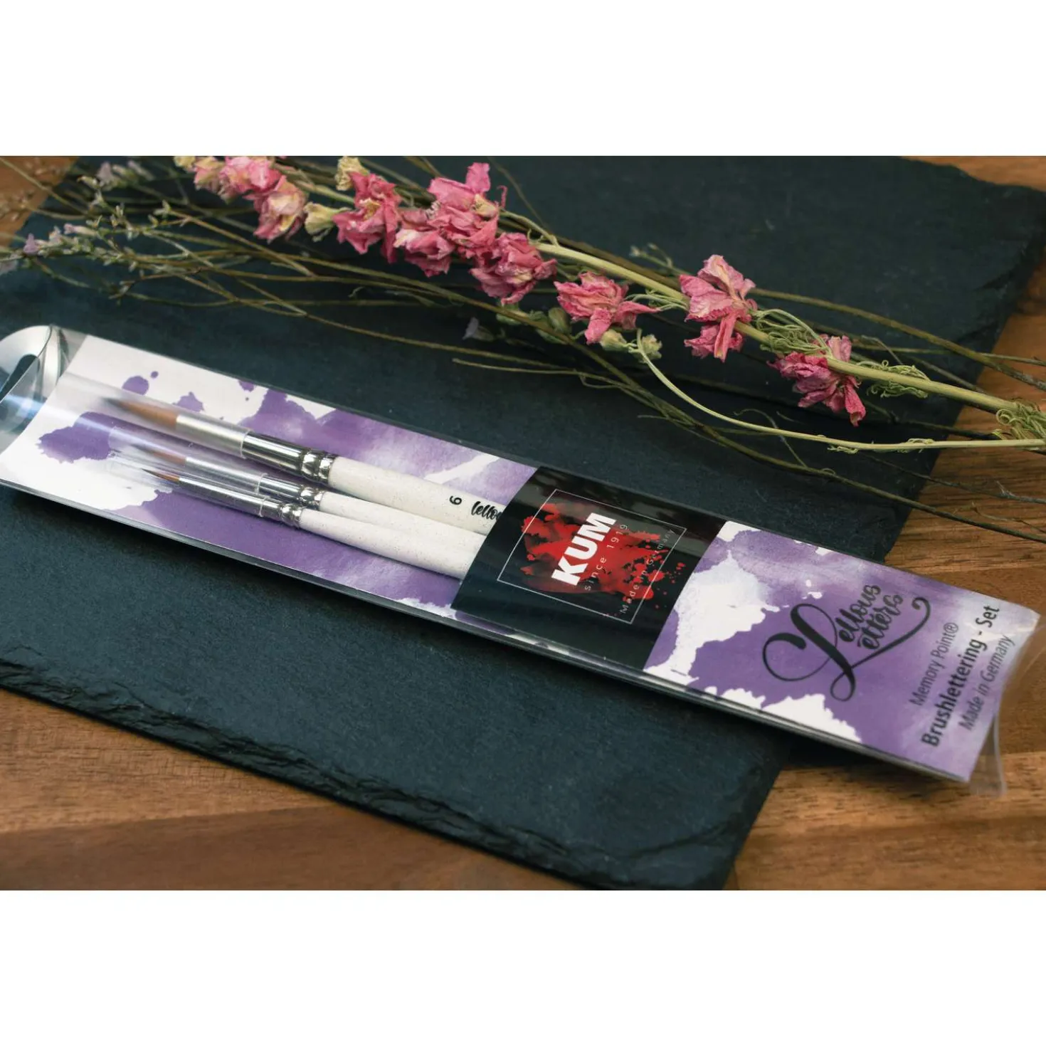 Kum - Memory Point, Set di 3 pennelli per brushlettering