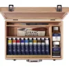 Lefranc & Bourgeois - Valigetta Deluxe, Set di colori a olio fini + accessori