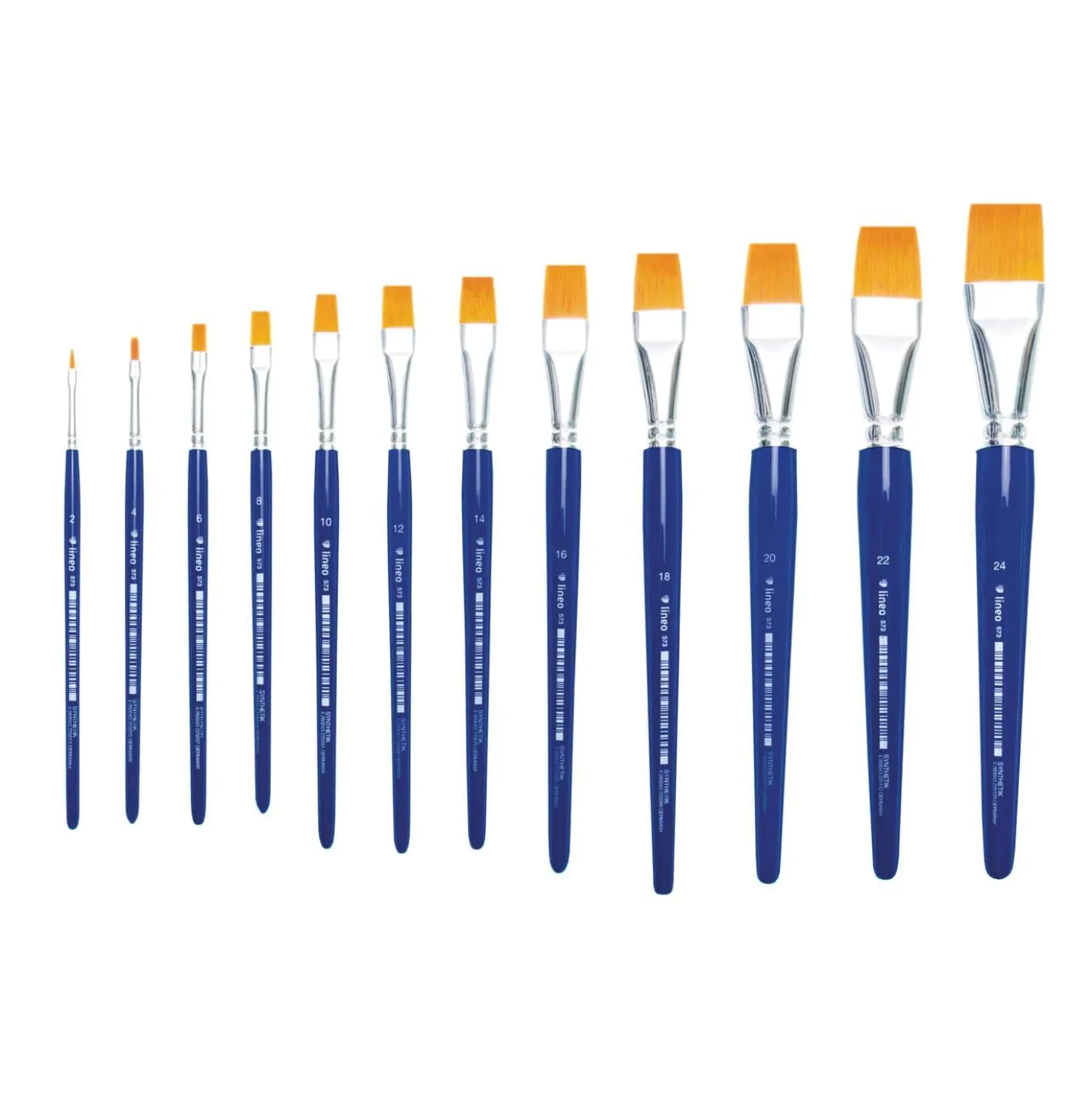 Lineo - Serie 573, Pennelli piatti con fibre sintetiche