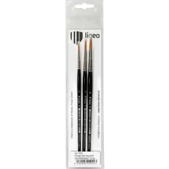 Lineo - Serie 192, Set di pennelli in fibre sintetiche Toray