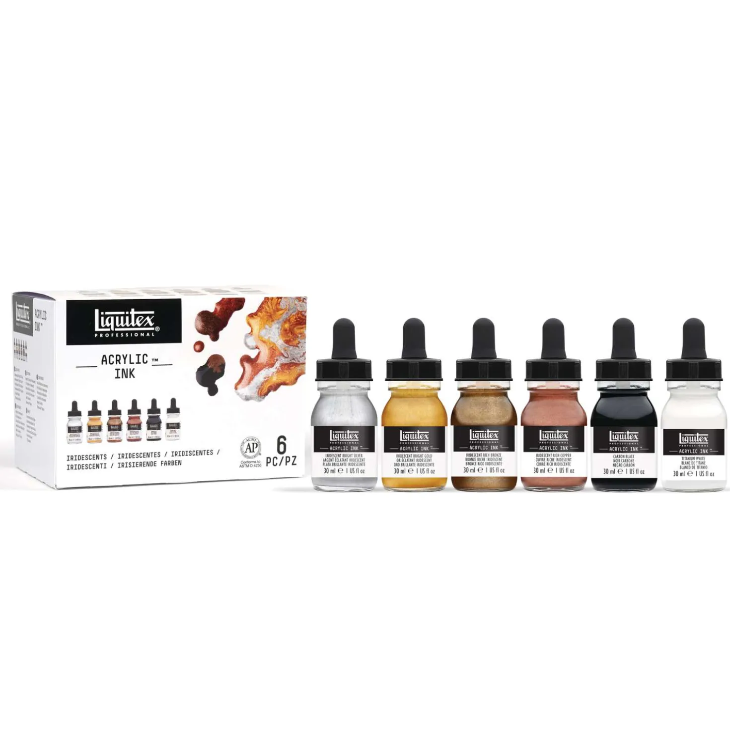 Liquitex - Ink Colour Set, Set di inchiostri acrilici