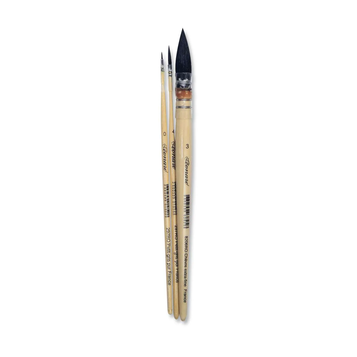 Léonard - Set di pennelli francesi per acquerello, pelo naturale