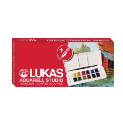 Lukas - Aquarell Studio, Set da 12 acquerelli da viaggio