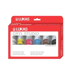 Lukas - Cryl Studio, Set da 6 colori acrilici per principianti