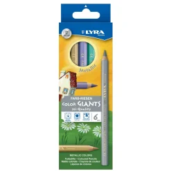 Lyra - Color Giants, Set da 6 matite colorate metallizzate
