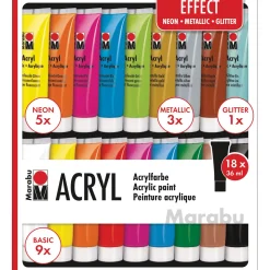 Marabu - Acryl Effect, Set di colori acrilici