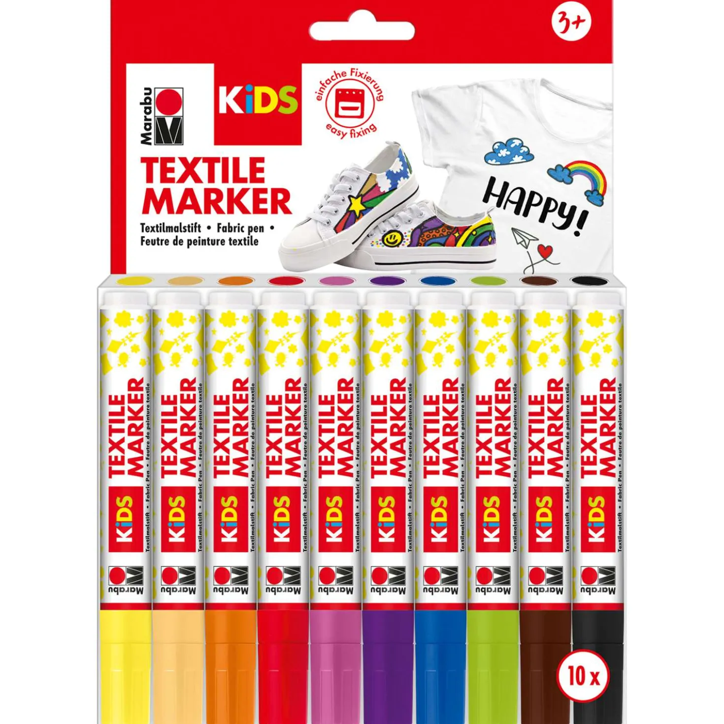 Marabu - Kids, Set di marker per pittura tessile