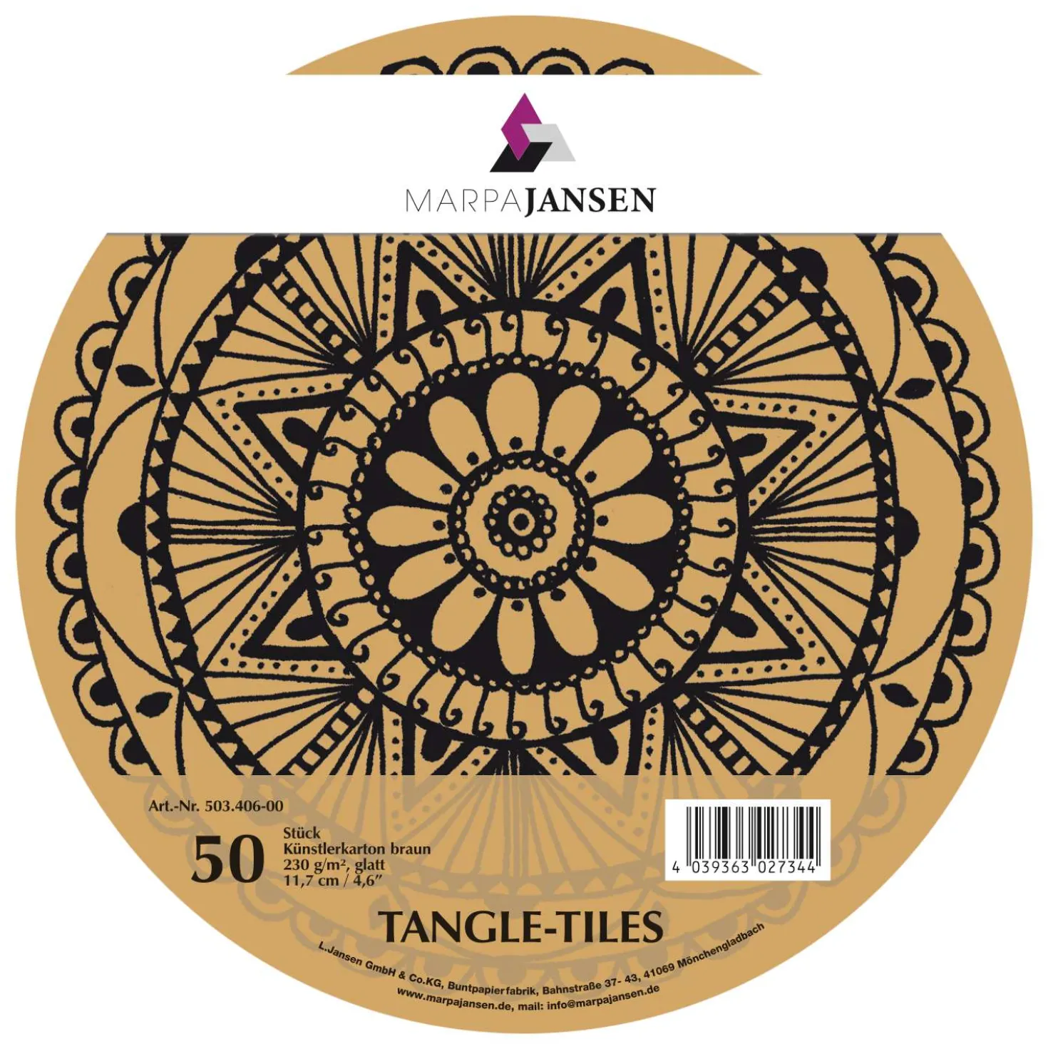 Marpa Jansen - Tangle Tiles tondi