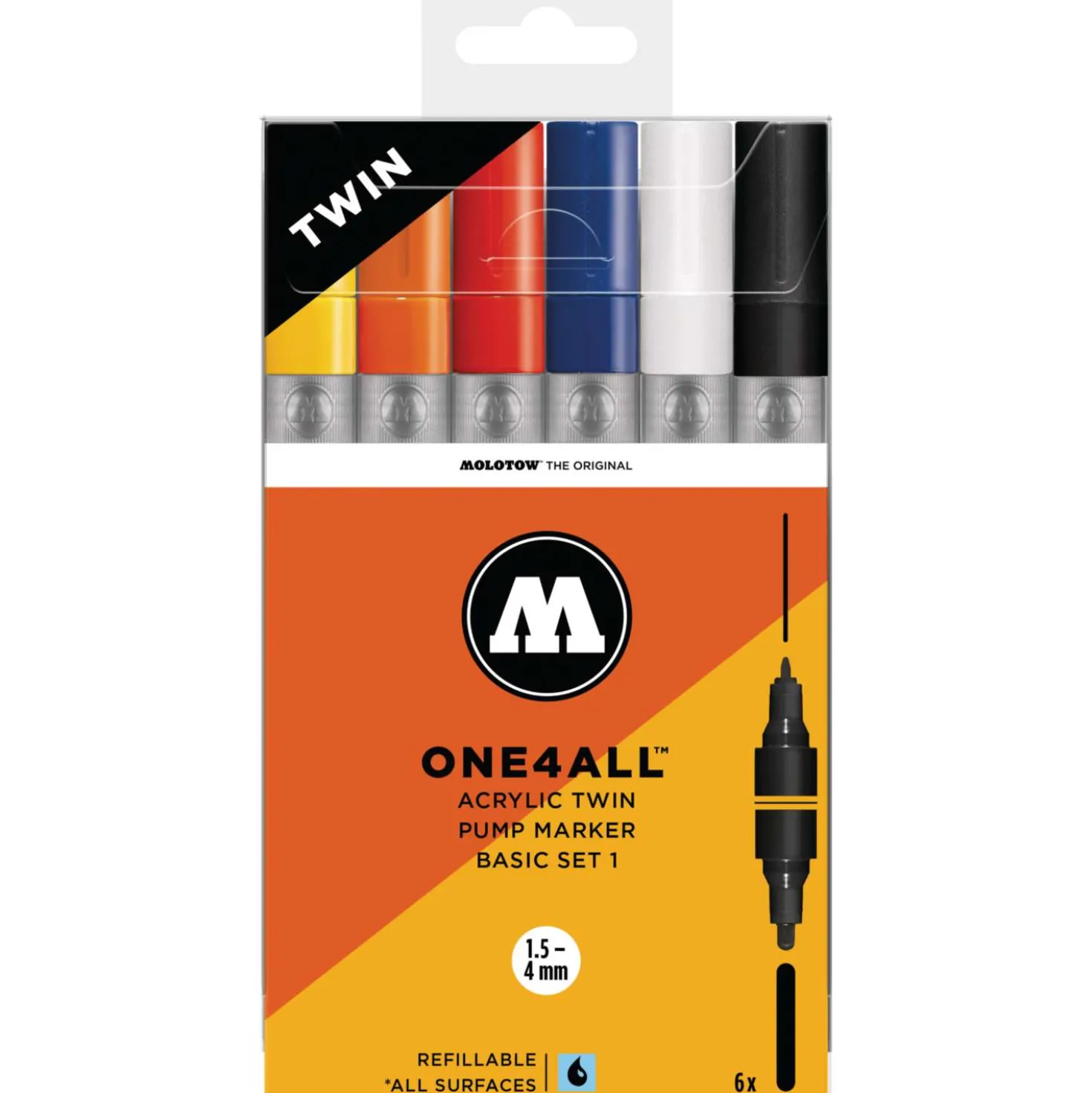 Molotow - One4All, Acylic Twin, Set da 6