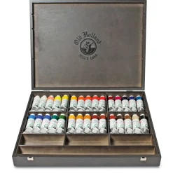Old Holland - Classic, Set con 30 tubetti di colore ad olio in scatola di legno