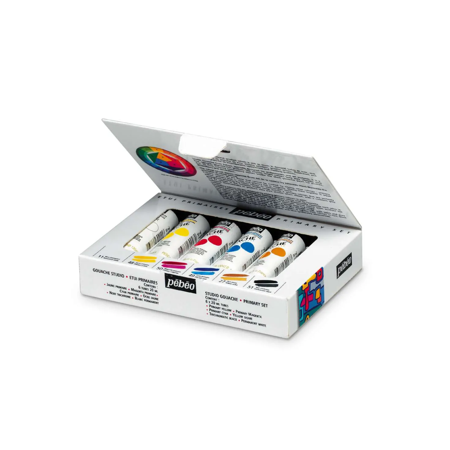 Pébéo - Gouache Studio Start Set, 6 x 20 ml