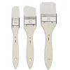 Pébéo - Set di 3 pennelli per gesso e vernice, fibra sintetica bianca