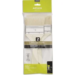 Pébéo - Set di 2 pennelli spalter in fibre sintetiche bianche