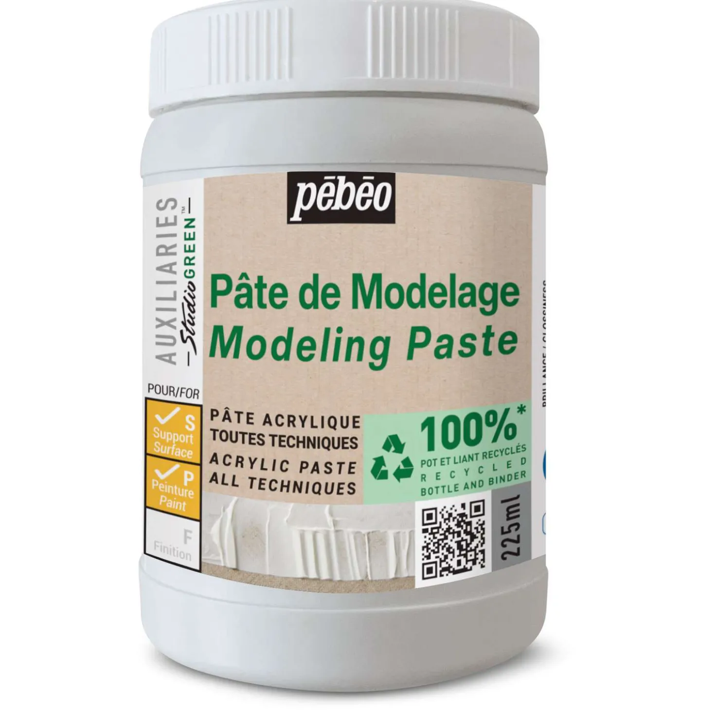 Pébéo - Studio GREEN, Modeling Paste, Pasta acrilica