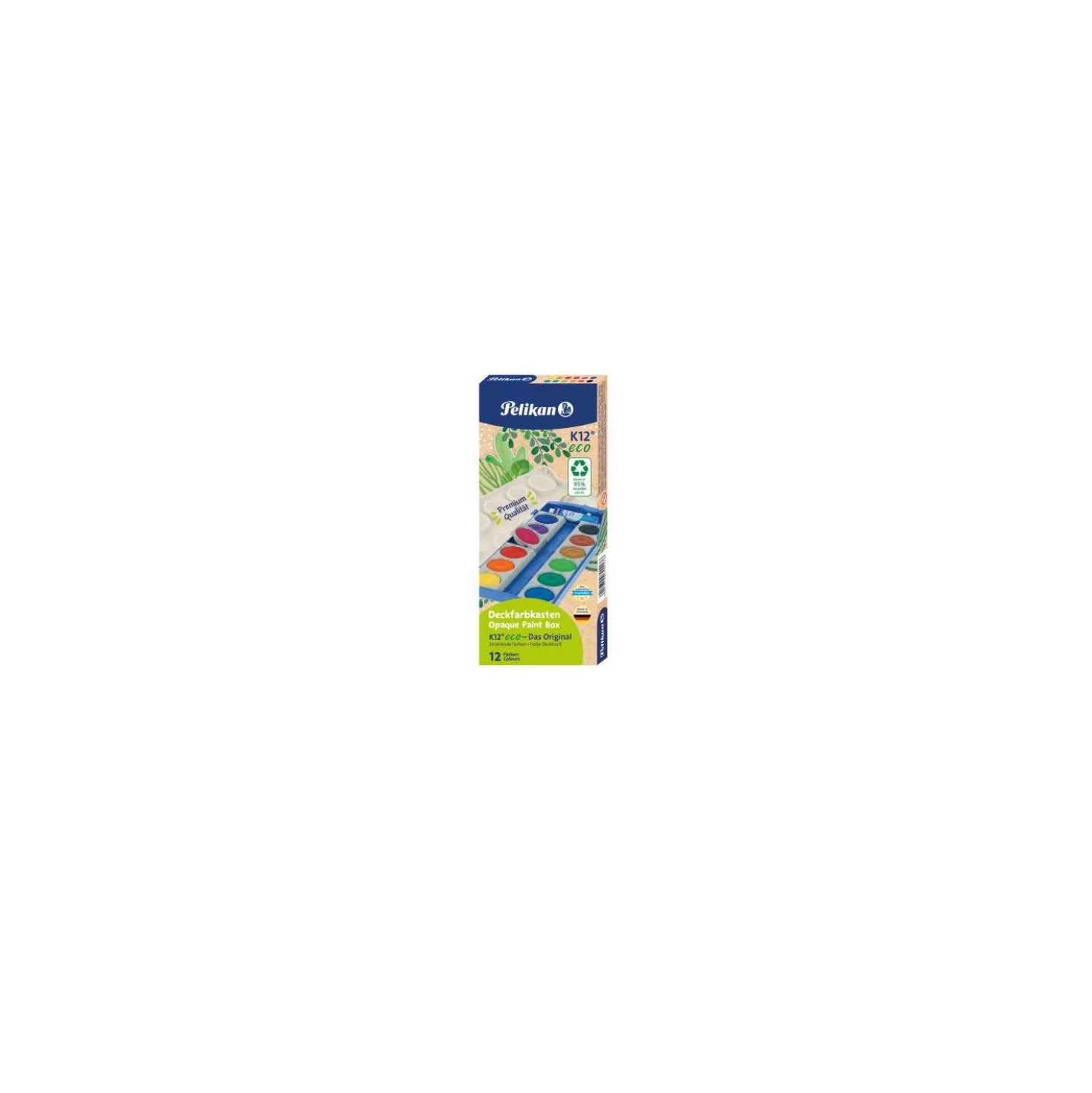Pelikan - K12 eco, Scatola con colori coprenti