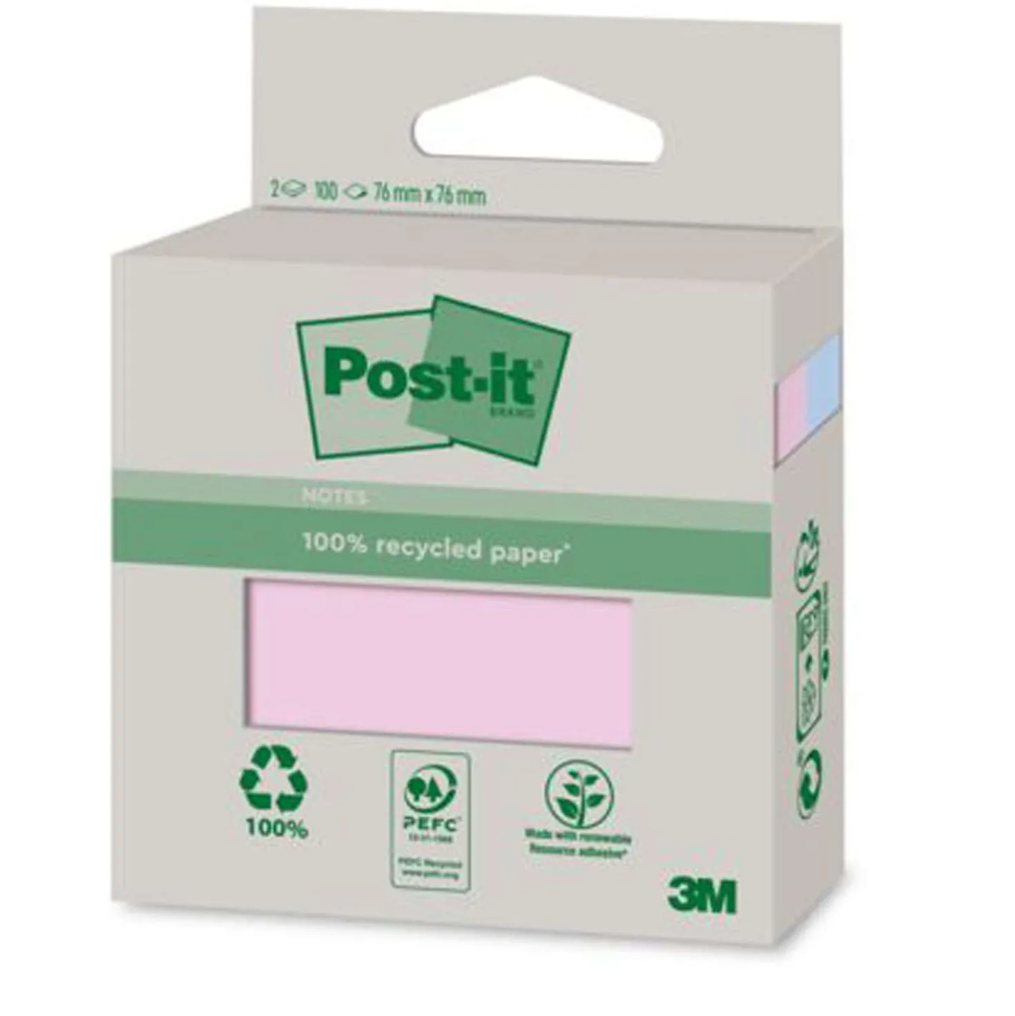 Post-it - Recycling, Foglietti adesivi in carta riciclata