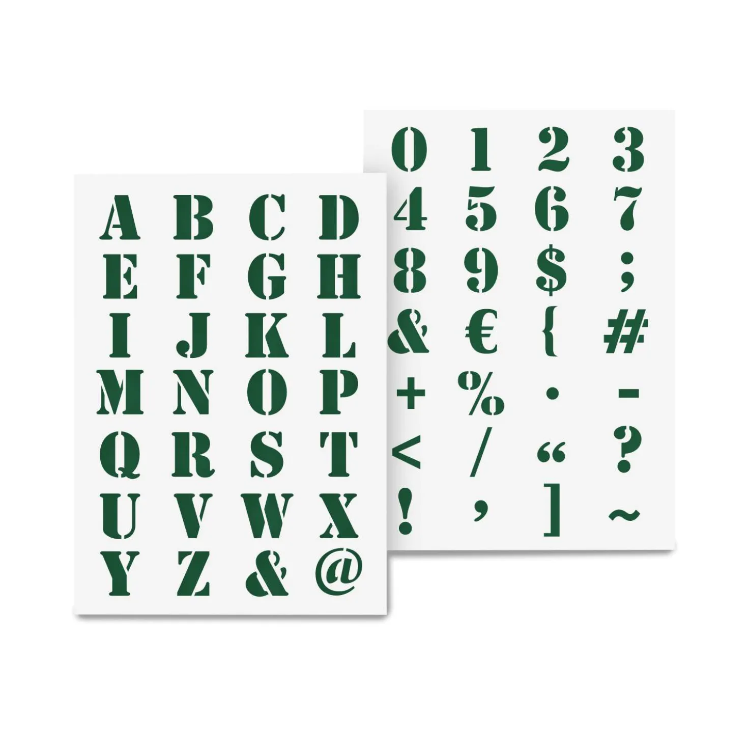 Qbix - Industrial Alphabet, Set di stencil con alfabeto