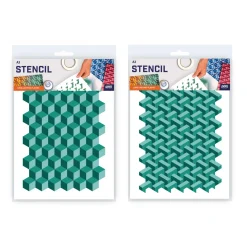 Qbix - Set di stencil con motivi 3D