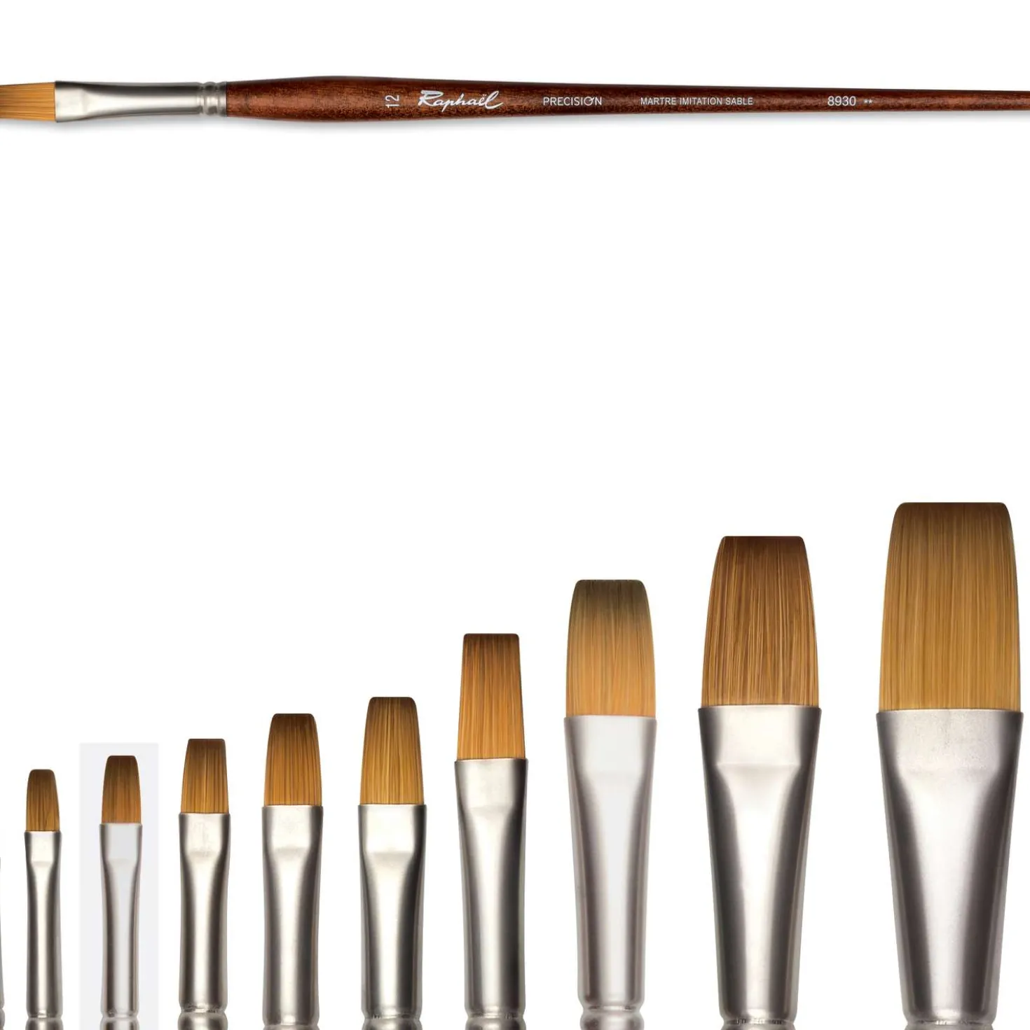 Raphaël - Precision, Serie 8930, Pennello per olio e acrilico, piatto