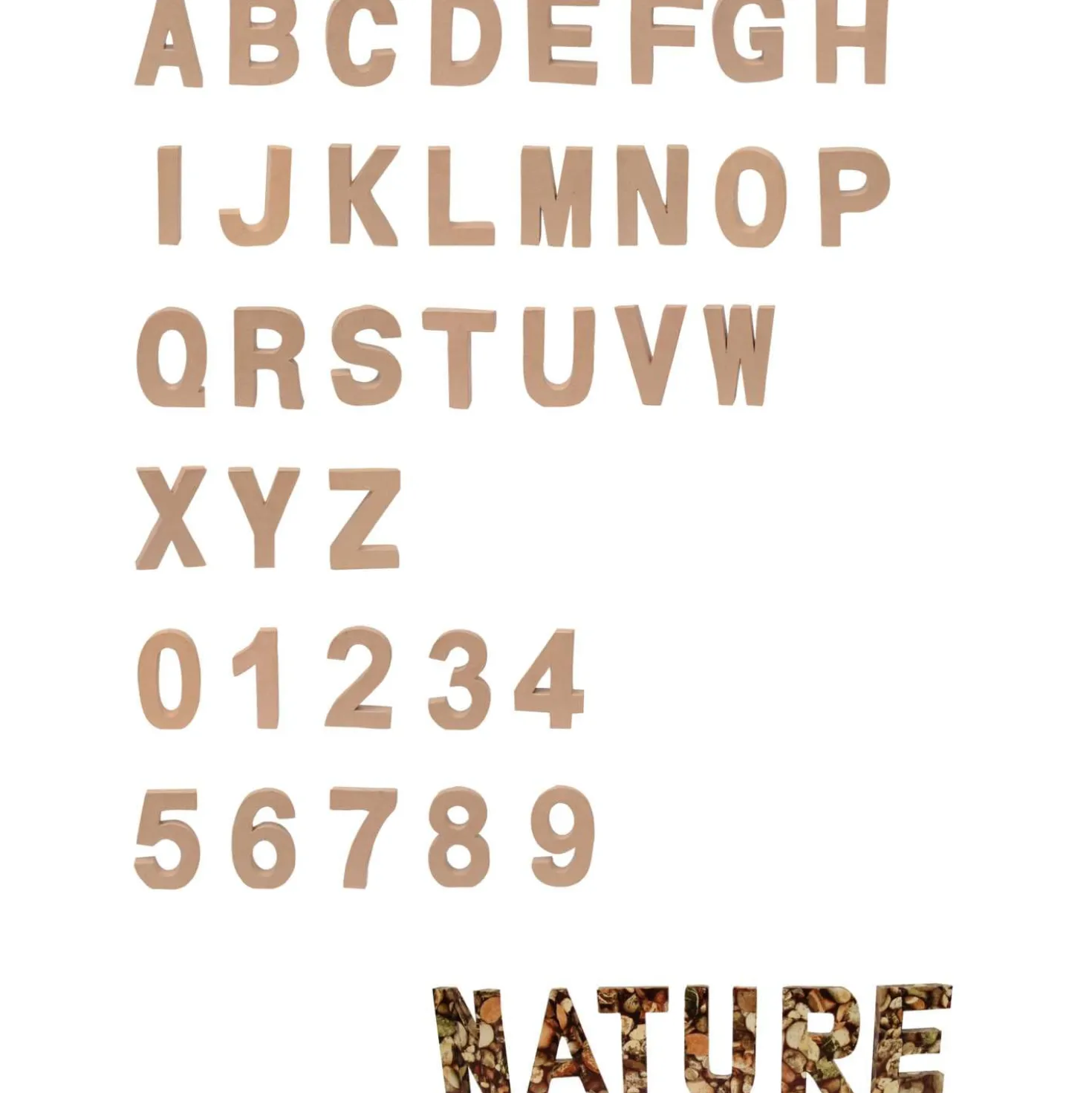 Rayher - Lettere in cartapesta brune