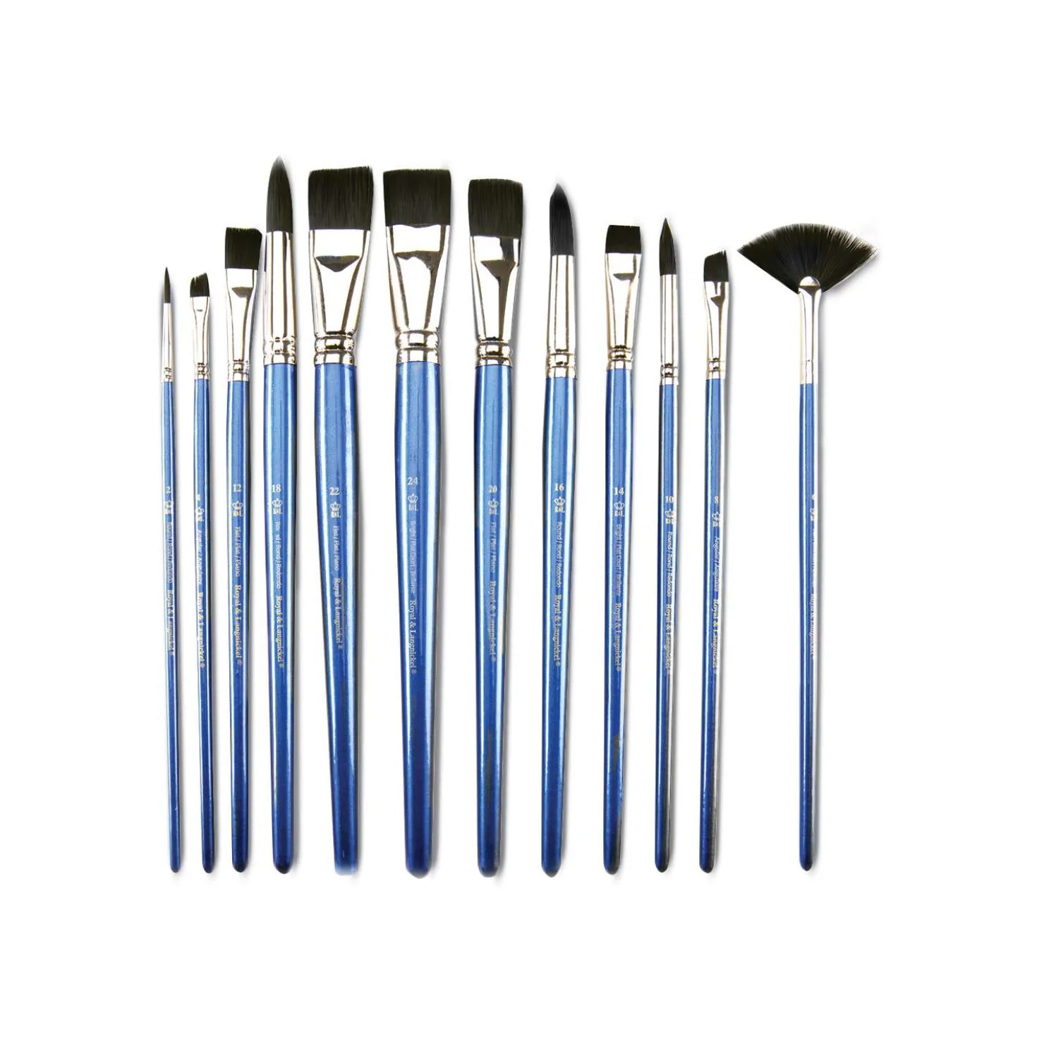 Royal & Langnickel - Black Taklon RSET-9501, Set di 12 pennelli