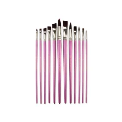 Royal & Langnickel - Burgundy Taklon RSET-9515, Set di 12 pennelli