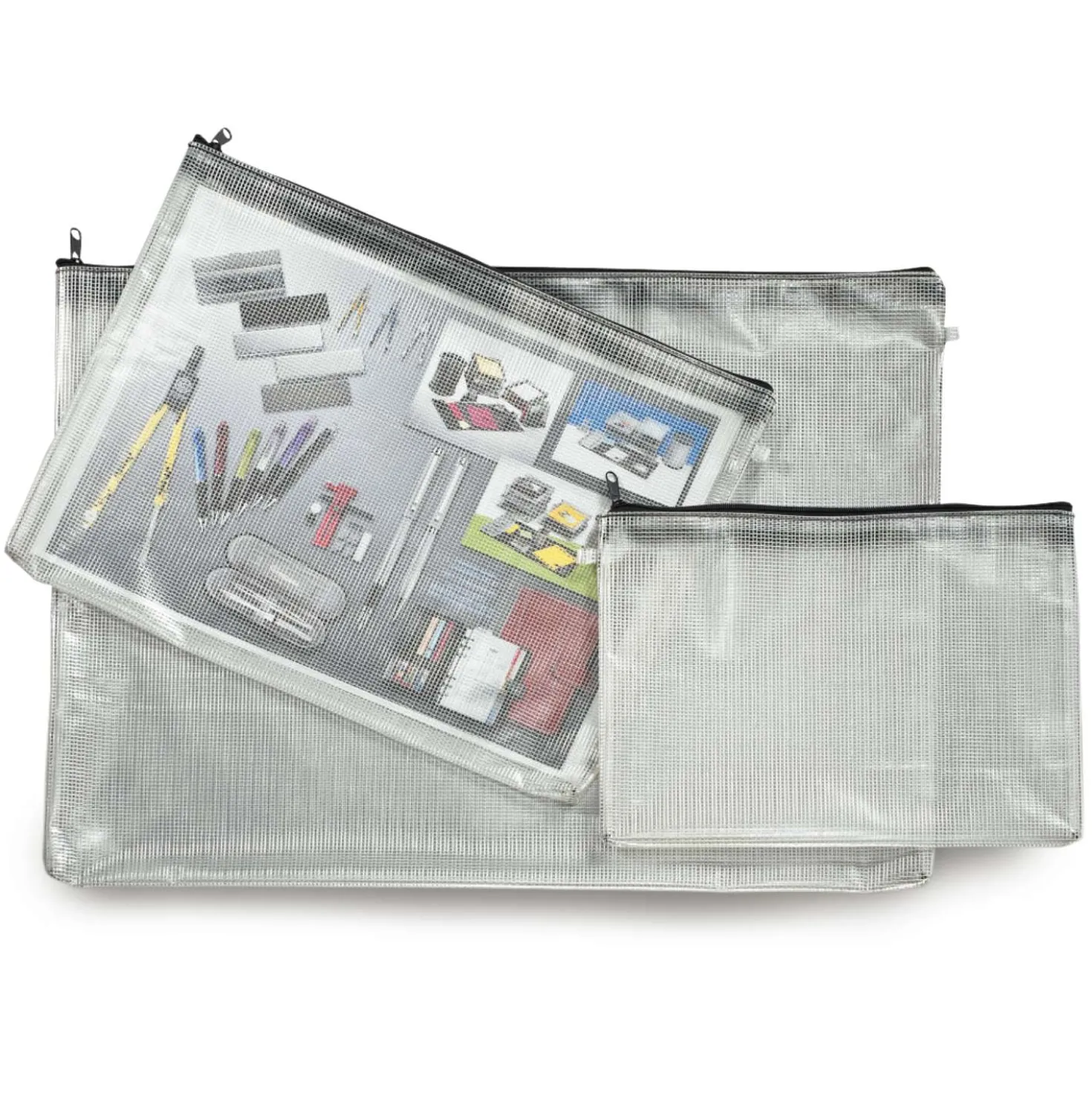 Rumold - Mesh-bag, Raccoglitore in plastica trasparente