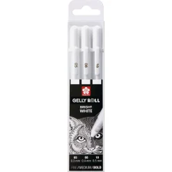 Sakura - Set da 3 Gelly Roll, bianco chiaro