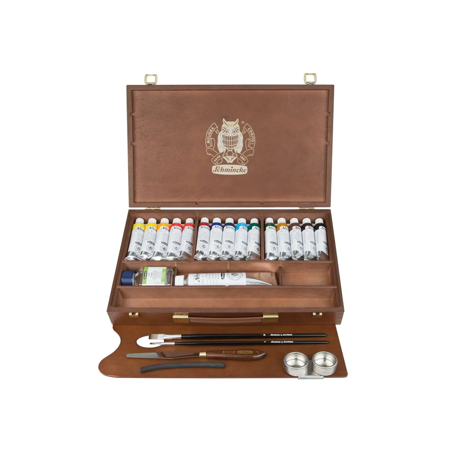 Schmincke - Norma Professional, Set di colori a olio con accessori in valigetta di legno