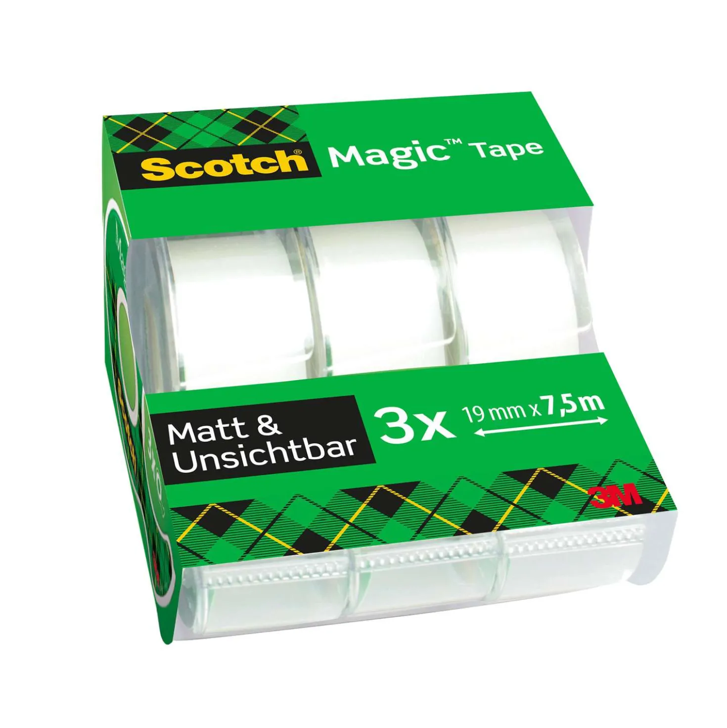 Scotch - Magic, Nastro adesivo invisibile, Set da 3 dispenser + 3 rotoli