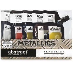 Sennelier - Abstract, Set colori metallici 5 x 120 ml