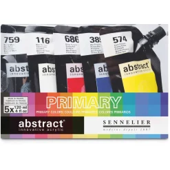 Sennelier- Abstract, set da 5 x 120 ml colori primari