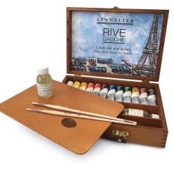 Sennelier - Rive Gauche, Set di colori ad olio fini in valigia di legno