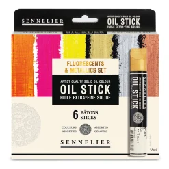 Sennelier - Set di Oil Stick fluo e metallizzati