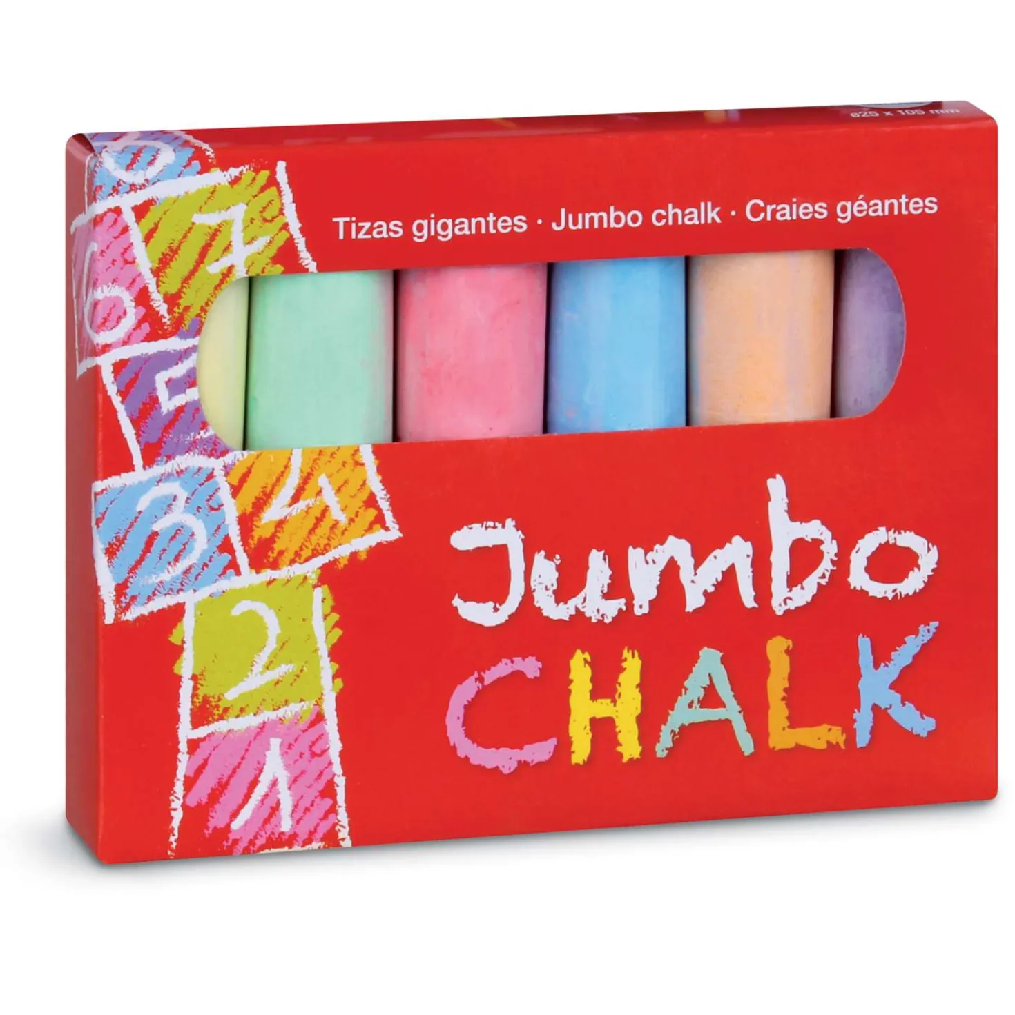 Set di gessetti colorati Jumbo per pittura su strada